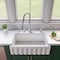 Alfi Brand White 33" x 18" Reversible Fluted / Smooth Sgl Bowl Fireclay Farm Sink AB3318HS-W - alternate 3